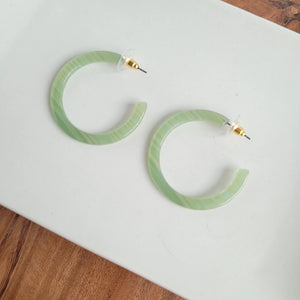 Camy Hoops / Acrylic Hoop Earrings