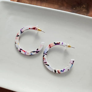 Camy Hoops / Acrylic Hoop Earrings