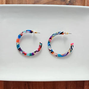 Camy Hoops / Acrylic Hoop Earrings