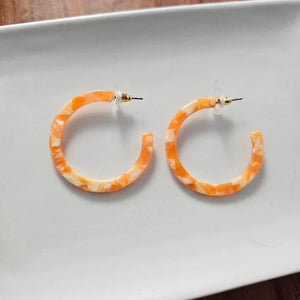 Camy Hoops / Acrylic Hoop Earrings