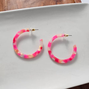 Camy Hoops / Acrylic Hoop Earrings