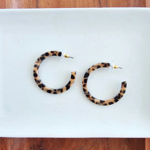 Camy Hoops / Acrylic Hoop Earrings