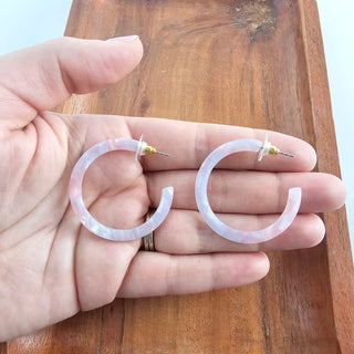 Camy Hoops / Acrylic Hoop Earrings