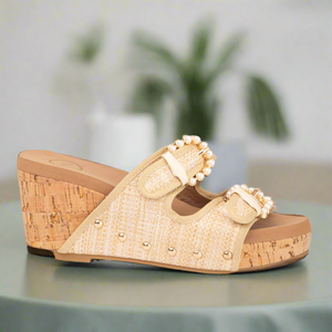 Brianna Wedges with Pearl Detail Buckle