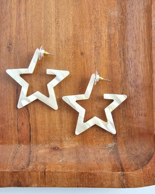 Star Hoop Earrings