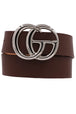 Dark Brown with Silver Buckle