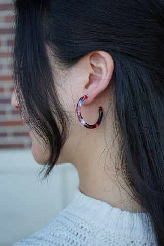 Camy Hoops / Acrylic Hoop Earrings