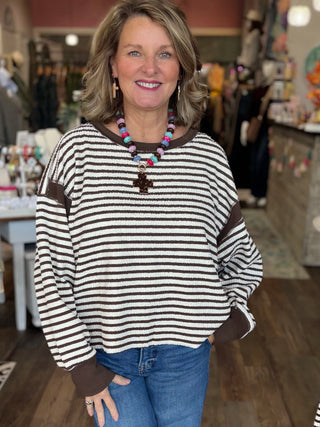Back Story Striped Knit Top