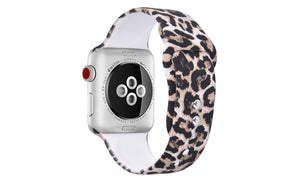 Leopard Cheetah Animal Silicone Apple Watch Band
