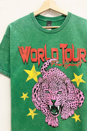 World Tour Leopard Mineral Tee