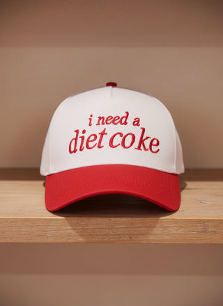 Diet Coke Babe Embroidered Two-Tone Hat – Adjustable Canvas Baseball Cap