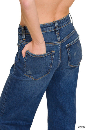 Dark Wash Wide Leg Denim Pants