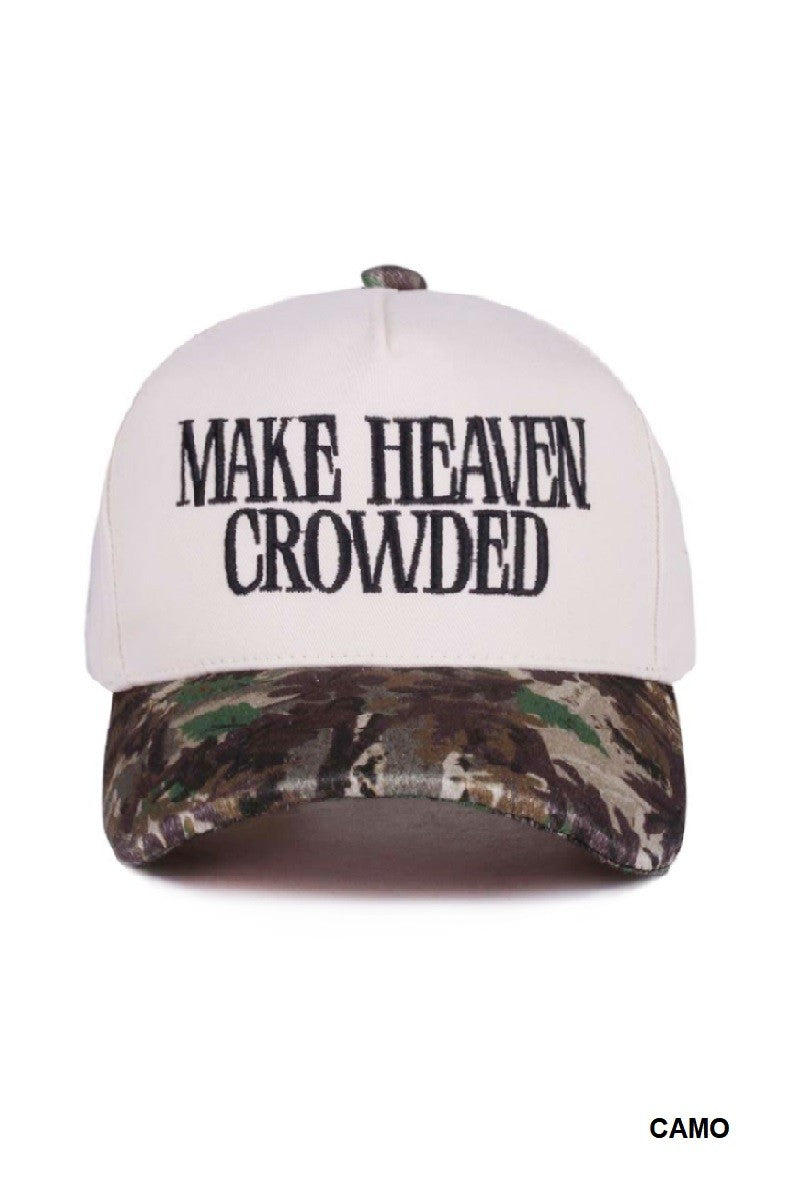 Make Heaven Crowded Embroidered Hat