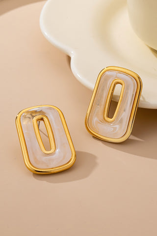 Geometric Enamel Earrings