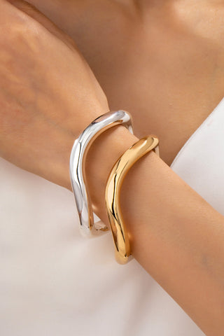 Gold and Silver Bracelet Duo