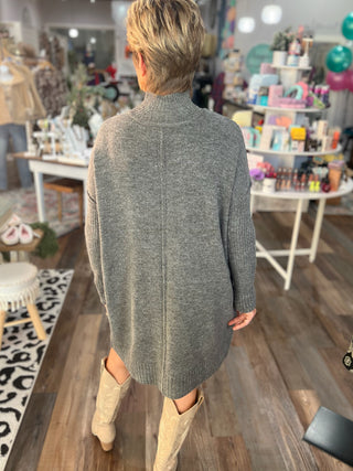 Cozy Knit Turtleneck Sweater Dress – Effortless Cold-Weather Chic