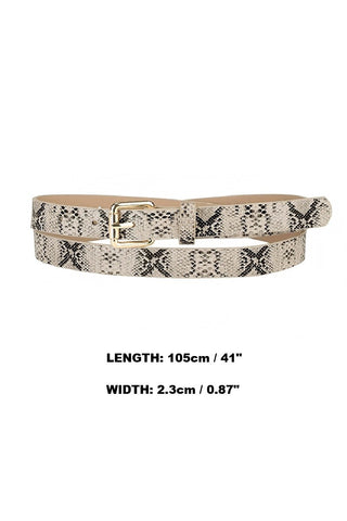 The Everyday Edge Snakeskin Belt – Neutral