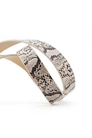 The Everyday Edge Snakeskin Belt – Neutral