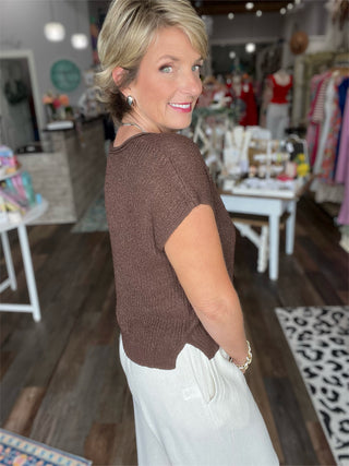 Coffee Date Sweater Top