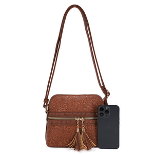 Pandora Dome Shaped Paisley Print Crossbody