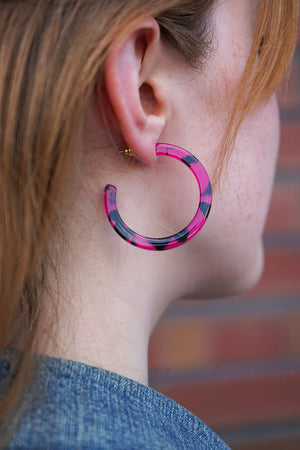 Camy Hoops / Acrylic Hoop Earrings