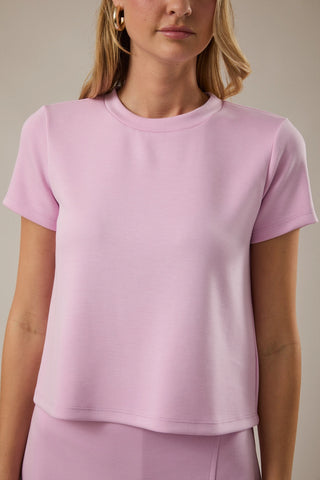 Crew Neck Scuba Set in Pink or Grey