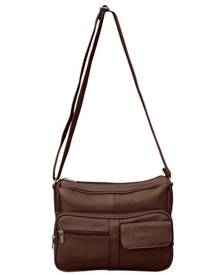 Crossbody Shoulder Bag with Front Organizer