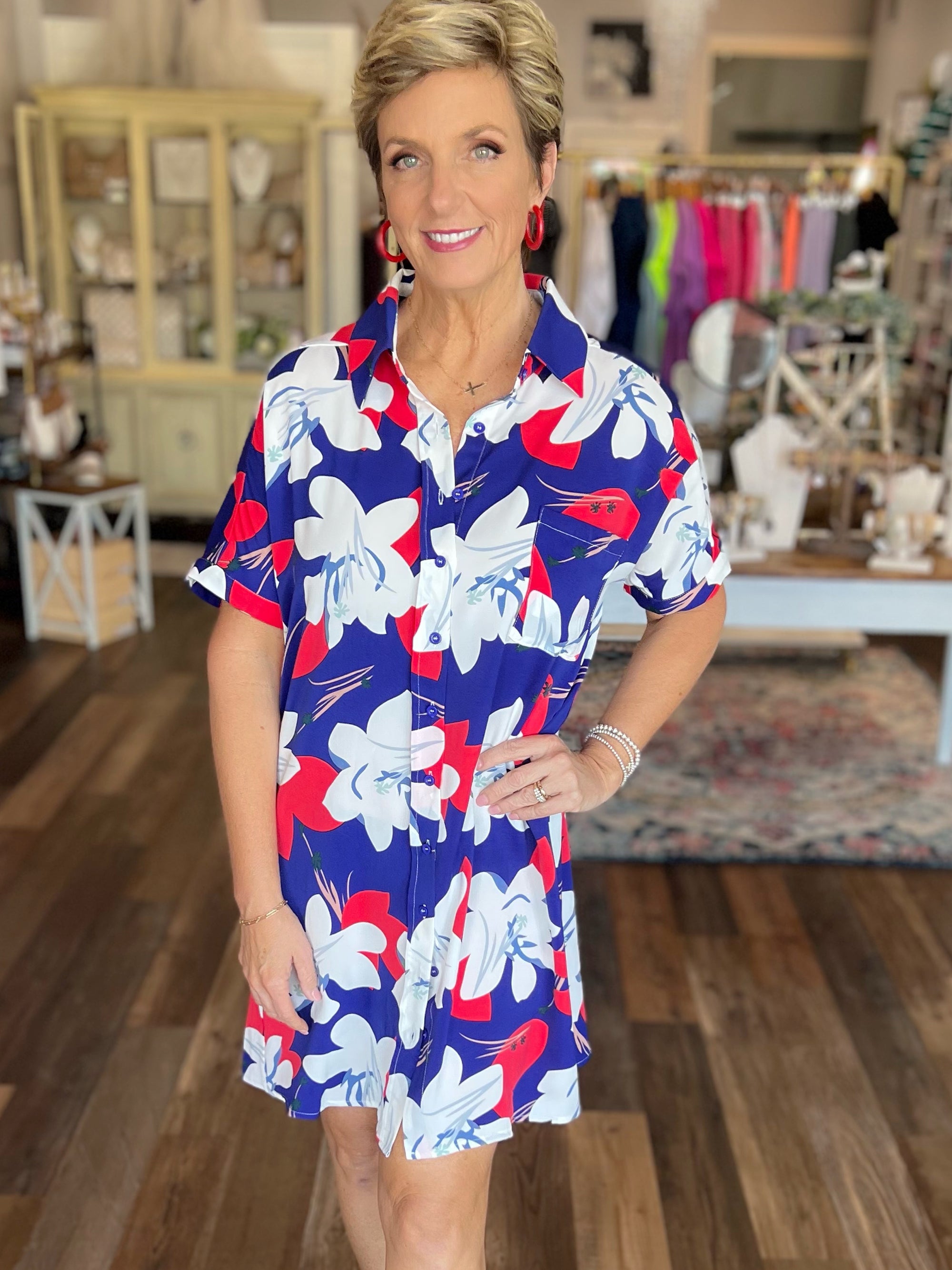 Rivah Daze Button Up Dress