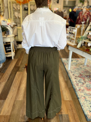 Dream State Oversized Button Down Shirt in White