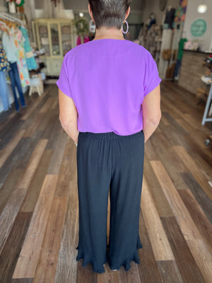 Ruffle Hem Pants