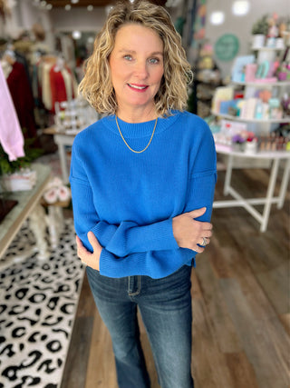 Regina Sweater in Cobalt