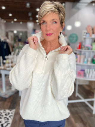 Easy Days Half-Zip Sweater