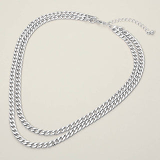 Double Layer Cuban Chain Necklace