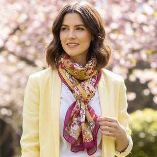 Flower Print Oblong Scarf