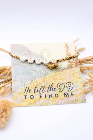 LOVED Scripture Christian Bracelet – He Left the 99