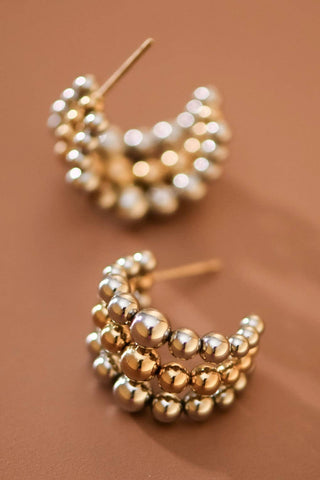 Waterproof Two-Toned Hoop Earrings