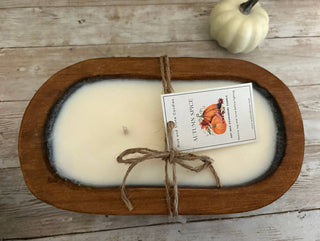 Autumn Spice 14 oz Double Wick Dough bowl candle