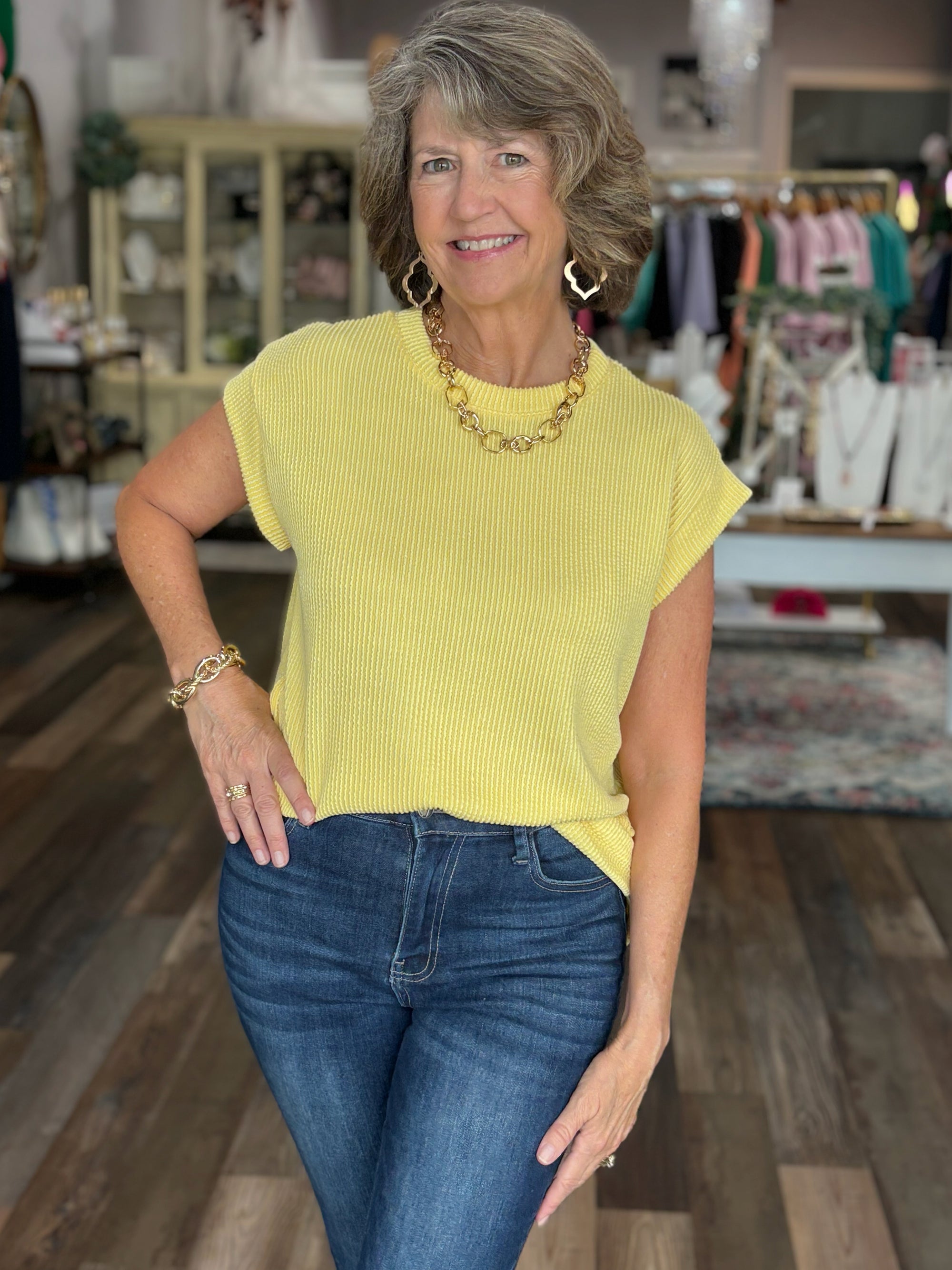 Sunshine Ribbed Knit Top