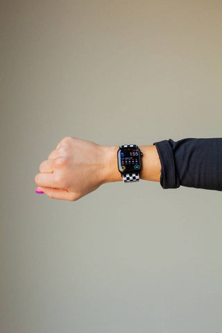 Black Checkerboard Adjustable Elastic