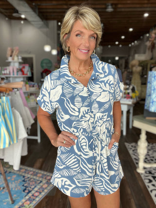 Blue Tide Romper