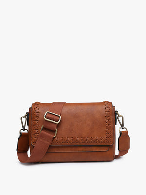 Francesca Whipstitch Flapover Crossbody