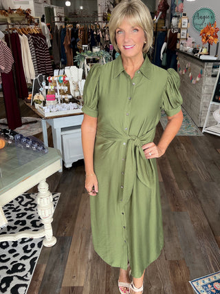 Olive You Always Midi Dress
