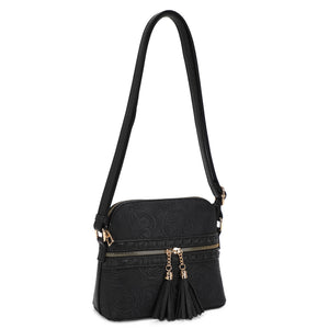 Pandora Dome Shaped Paisley Print Crossbody
