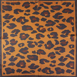 Leopard Print Square Bandana Scarf