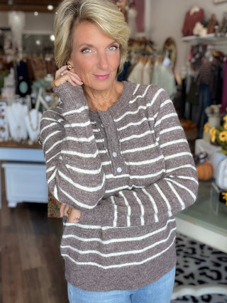 Cocoa & Cream Striped Sweater