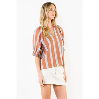 THML Blue Ridge Stripe Blouse