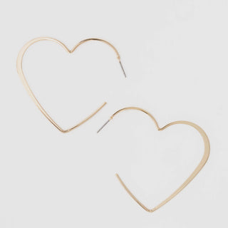 Classic Heart Hoop Nickel-Free Earrings