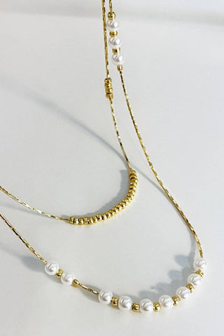 Waterproof Dainty Double Chain Necklace