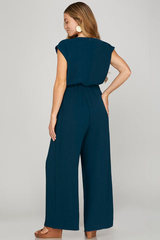 Everyday Elegance Jumpsuit in Teal