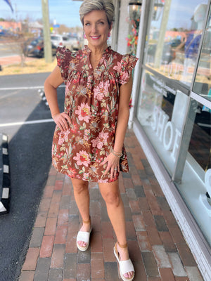A New Season Floral Print Dress